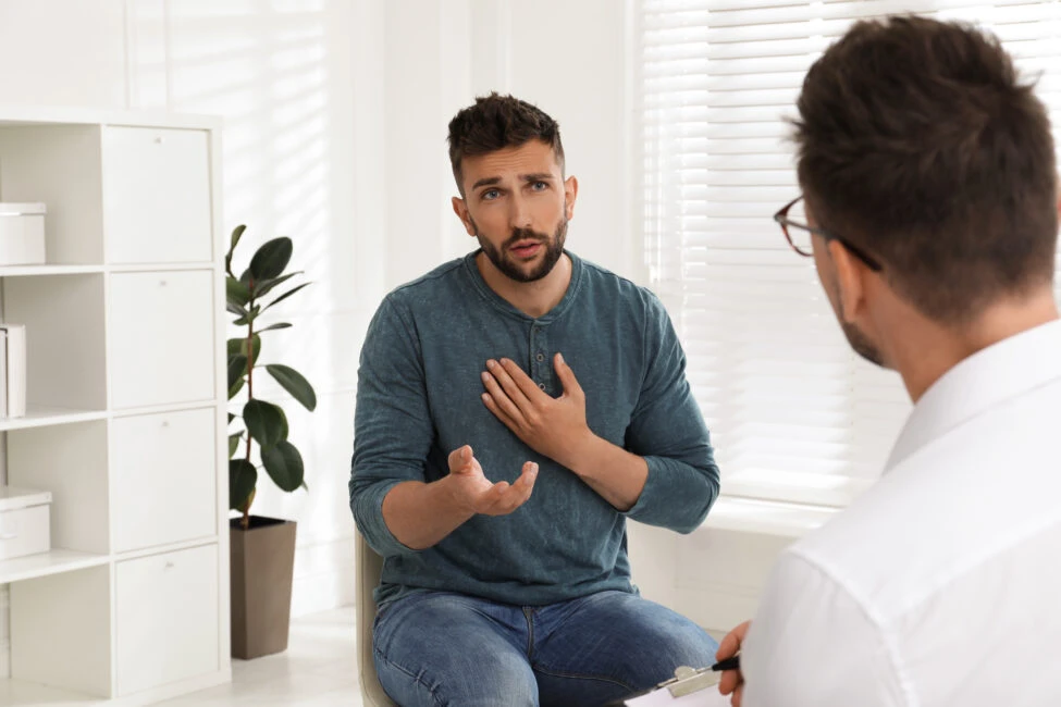Person affected by alcohol use, representing the topic of this article